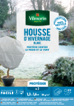 Croissance et protection des végétaux - Housse d'hivernage - 1,3 m x 1,6 m - Blanc (x2) - face recto